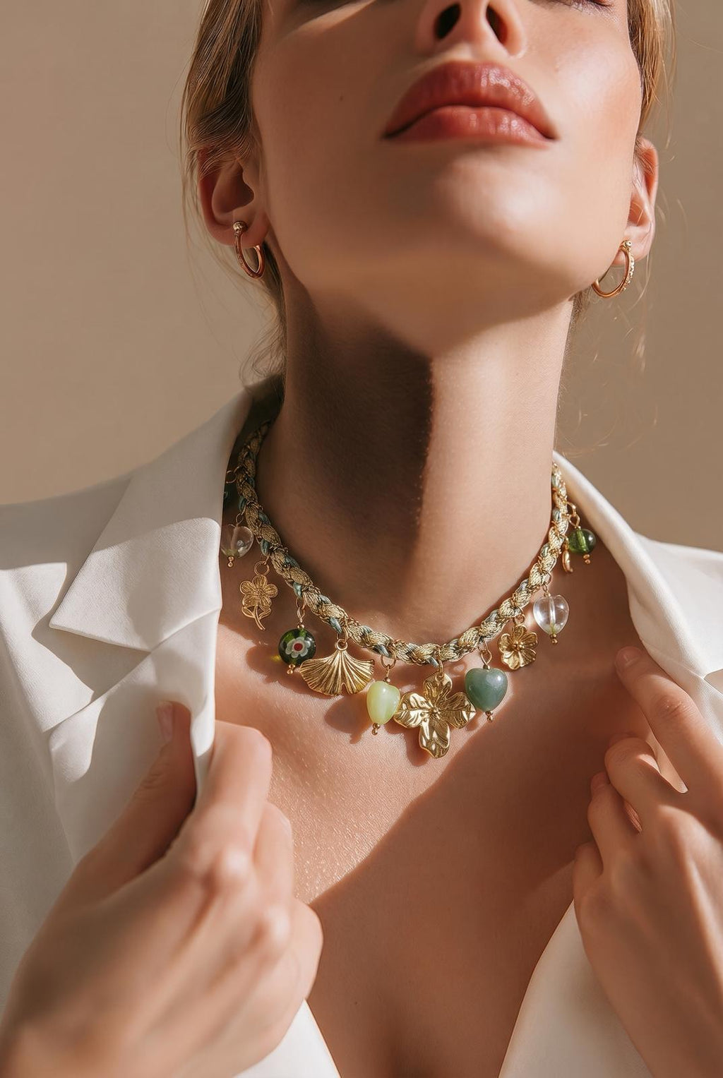 Golden Bloom Charms Necklace