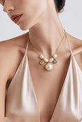 Aurelia Celeste Pearl Charm Necklace | Waterproof Gold Pearl Necklace Australia