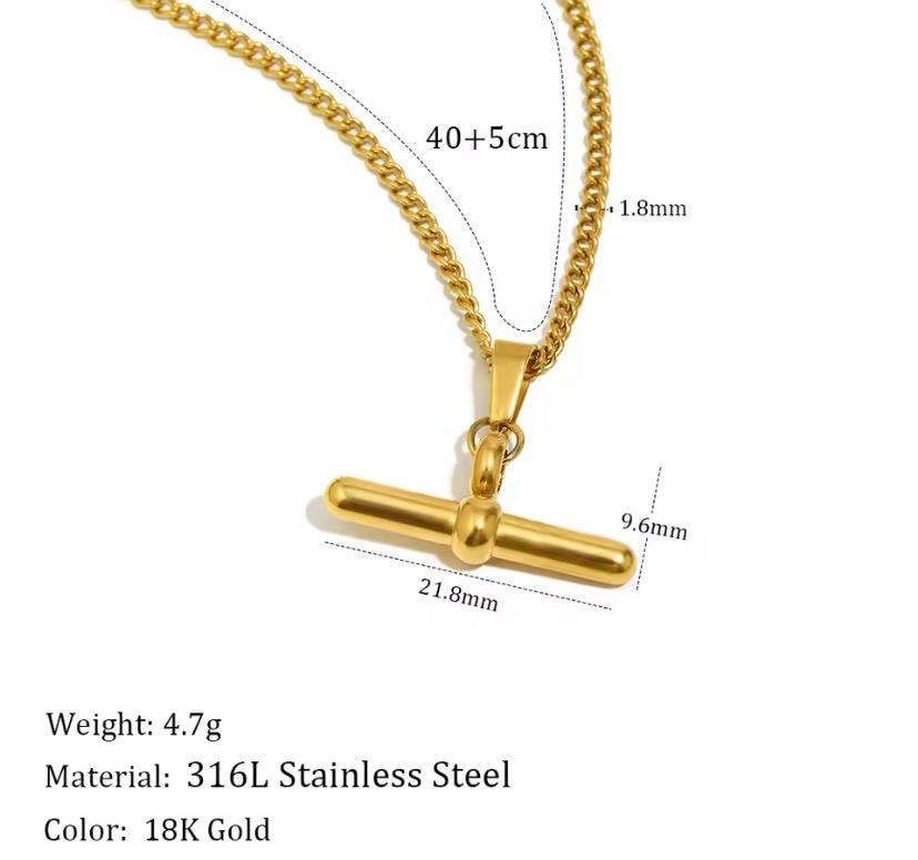 Nova Bar Necklace | Waterproof 18K PVD Gold Necklace | Aurelia Co.