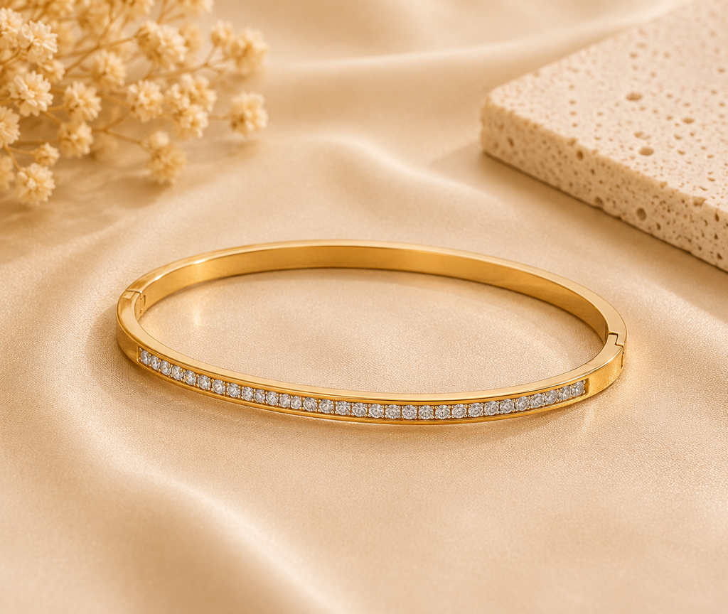 Aurora Crystal Gold Bracelet – Waterproof & Tarnish Resistant Bracelet