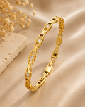Celeste Crystal Link Gold Bracelet – Waterproof & Tarnish Resistant