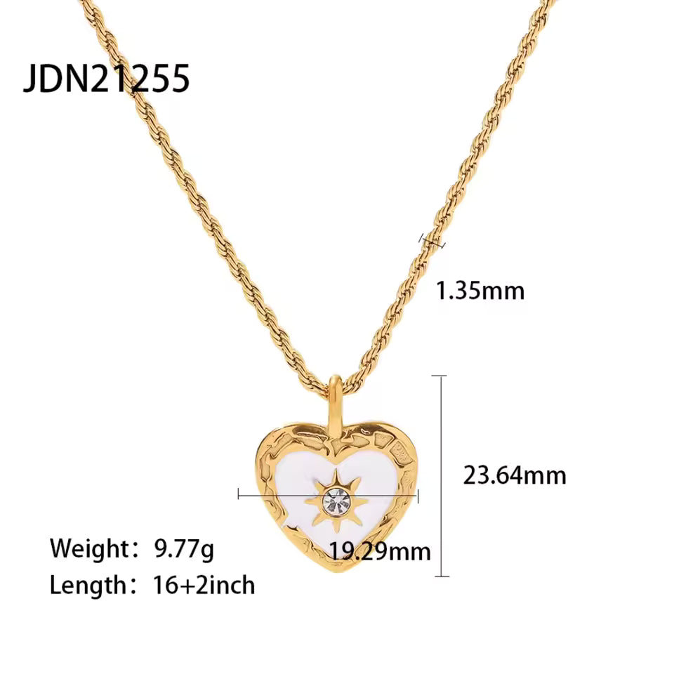 Celeste Heart Pendant Necklace | Waterproof Gold Necklace | Aurelia Co Australia