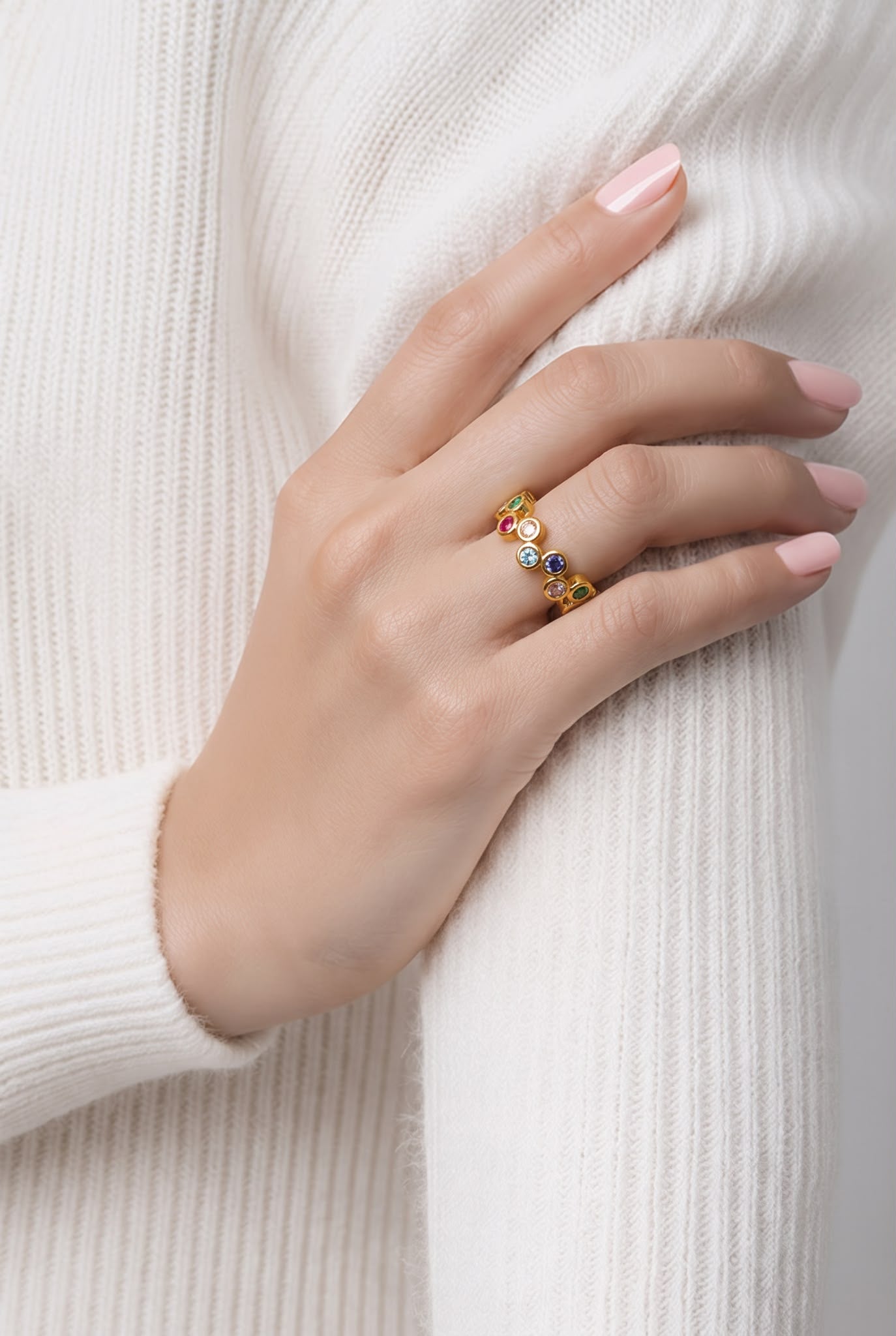 Prism Birthstone Ring | Waterproof Gold Gemstone Ring | Aurelia Co.