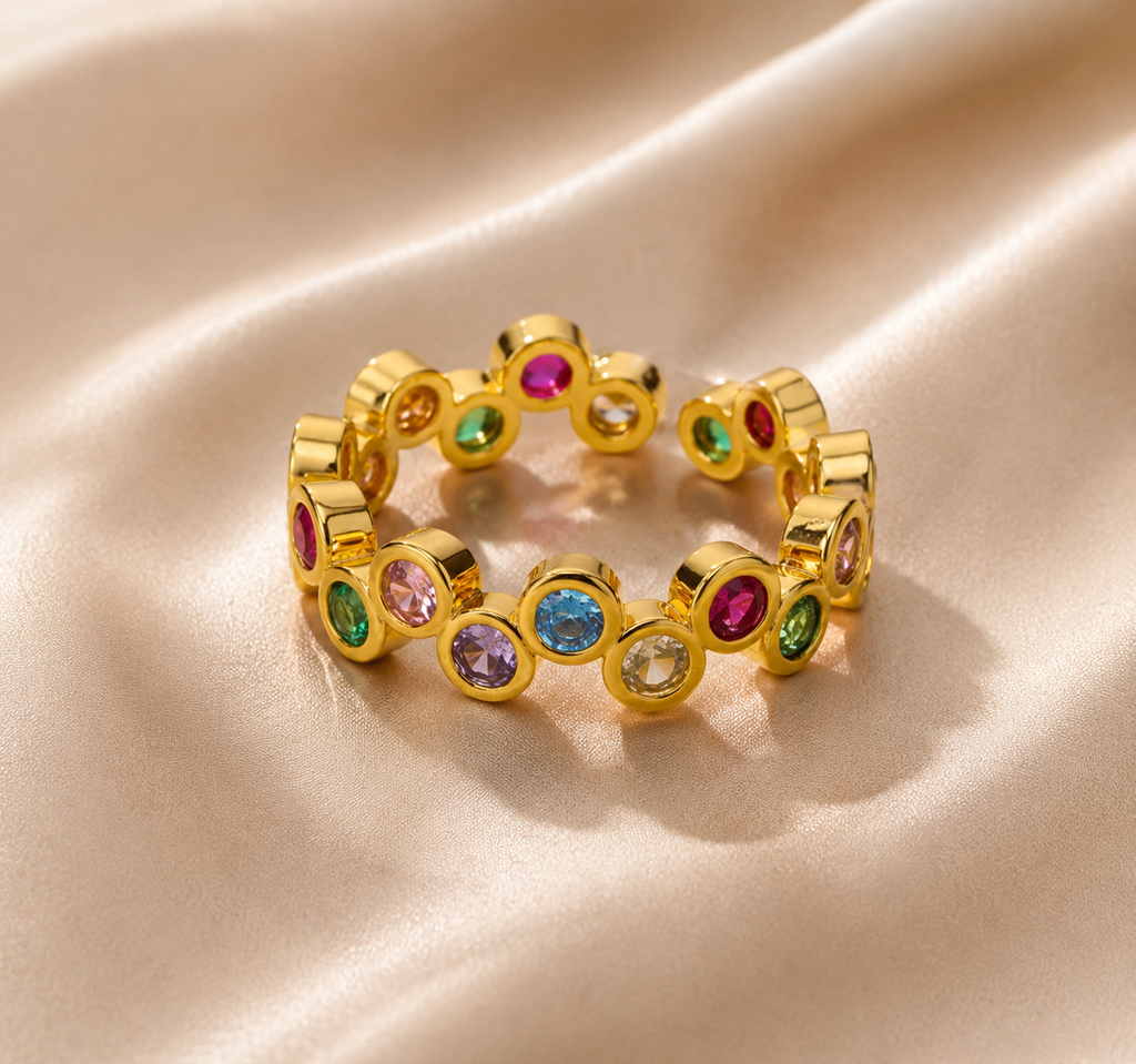 Prism Birthstone Ring | Waterproof Gold Gemstone Ring | Aurelia Co.